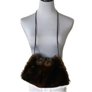 Preston & York Brown Faux Fur Hand Muffler